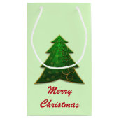Kerstboom met Prettig Kerstfeest Klein Cadeauzakje (Achterkant)