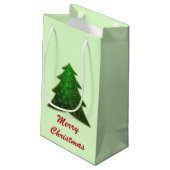 Kerstboom met Prettig Kerstfeest Klein Cadeauzakje (Achterkant Gekanteld)