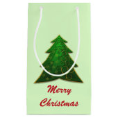 Kerstboom met Prettig Kerstfeest Klein Cadeauzakje (Voorkant)