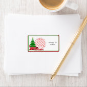 Kerstboom met Red Ribbon-foto-Lijst Etiket (Insitu)