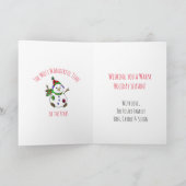 Kerstboom met rendieren- en kerstlampjes kaart (Binnen)