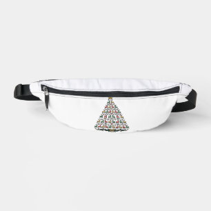 Kerstboom met rendieren Vintage graveer shirt_1 Heuptasje