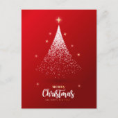 Kerstboom met rode achtergrond feestdagenkaart (Voorkant)