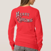 Kerstboom met rode bollen t-shirt (Achterkant)