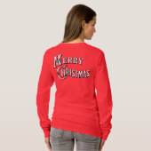 Kerstboom met rode bollen t-shirt (Achterkant volledig)