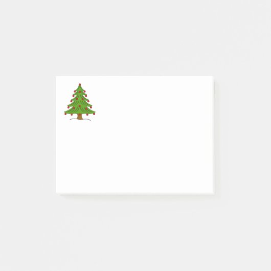 Kerstboom met rode Ornamenten Post-it® Notes (Voorkant)