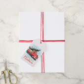  kerstboom met rode vrachtwagen cadeaulabel (Met Touw)
