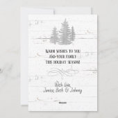  kerstboom met rode vrachtwagen Foto Rustic Feestdagenkaart (Achterkant)