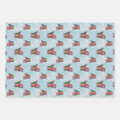  kerstboom met rode vrachtwagen inpakpapier vel (Voorkant 2)