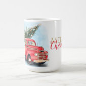  kerstboom met rode vrachtwagen koffiemok (Center)