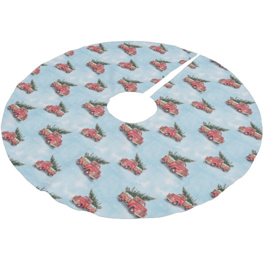  kerstboom met rode vrachtwagen rok (Gekanteld)