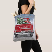  kerstboom met rode vrachtwagen Rustige naam Tote Bag (Dichtbij)