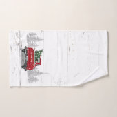  kerstboom met rode vrachtwagen Rustige pine naam Bad Handdoek (Handdoek)