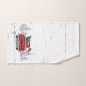  kerstboom met rode vrachtwagen Rustige pine naam  Bad Handdoek (Handdoek)