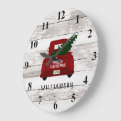  kerstboom met rode vrachtwagen Rustige ronde Grote Klok (Hoek)