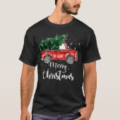  kerstboom met rode vrachtwagen t-shirt (Voorkant)