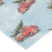  kerstboom met rode vrachtwagen tafelkleed (Gekanteld)