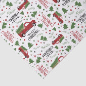  kerstboom met rode vrachtwagen tissuepapier (Detail)