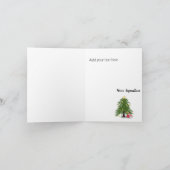 Kerstboom met rood Cadeau Feestdagen Kaart (Binnen)