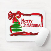 Kerstboom met rood lint muismat (Met muis)