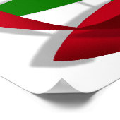 Kerstboom met rood lint poster (Hoek)