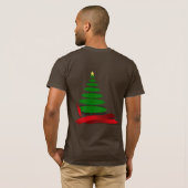 Kerstboom met rood lint t-shirt (Achterkant volledig)