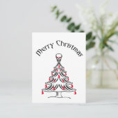 kerstboom met schedel briefkaart (Staand voorkant)