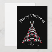 kerstboom met schedel feestdagenkaart (Voorkant / Achterkant)