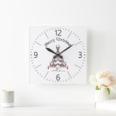 kerstboom met schedel vierkante klok (Huis)