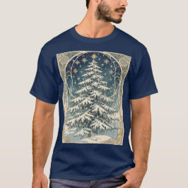 Kerstboom met sneeuw beladen takken t-shirt