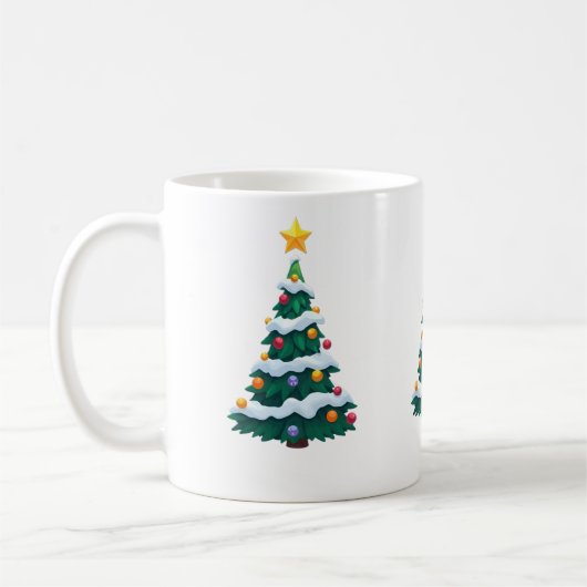 Kerstboom met Sneeuw Mok (Links)