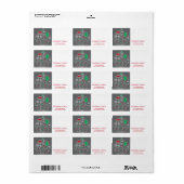 Kerstboom met sneeuwachtergrond etiket (Full Sheet)