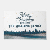 kerstboom met sneeuwkerkerst deurmat (Voorkant)