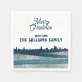 kerstboom met sneeuwkerkerst servet (Voorkant)