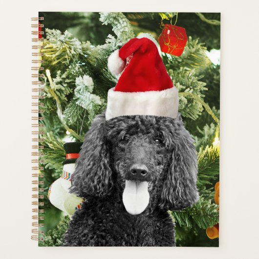 Kerstboom met sneeuwman en rode kerstmanhoed voor  planner (Voorkant)