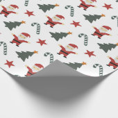 kerstboom met snoepriet cadeaupapier (Hoek)