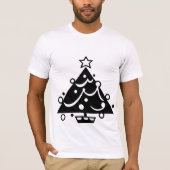 Kerstboom met Star Black en White Shirt (Voorkant)