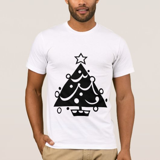 Kerstboom met Star Black en White Shirt (Voorkant)