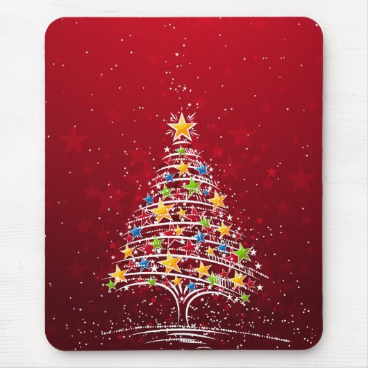 kerstboom met Star-dekking Muismat (Voorkant)