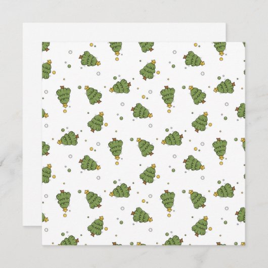 Kerstboom met ster aankondiging (Voorkant / Achterkant)