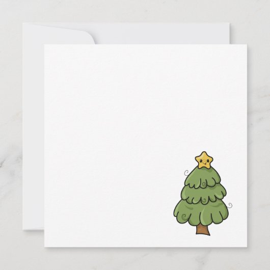 Kerstboom met ster aankondiging (Achterkant)