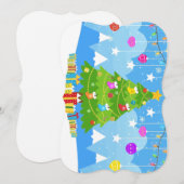 Kerstboom met ster en cadeaus Vakantie Feestdagenkaart (Voorkant / Achterkant)