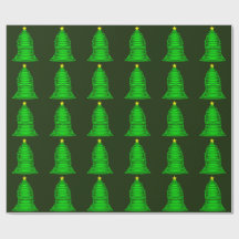Kerstboom met ster groen inpakpapier