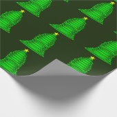Kerstboom met ster groen inpakpapier (Hoek)