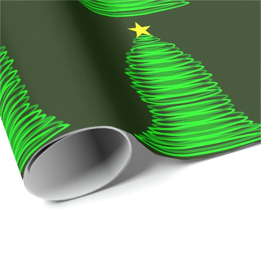 Kerstboom met ster groen inpakpapier (Rol Hoek)