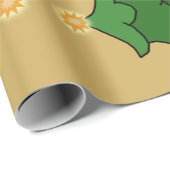 kerstboom met ster op aangepast goud cadeaupapier (Rol Hoek)