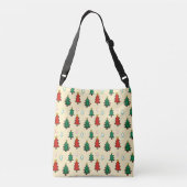 Kerstboom met ster topper naadloos patroon crossbody tas (Achterkant)