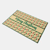 Kerstboom met ster topper naadloos patroon deurmat (Schuin)