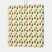 Kerstboom met ster topper naadloos patroon keramisch ornament (Links)