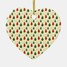 Kerstboom met ster topper naadloos patroon keramisch ornament